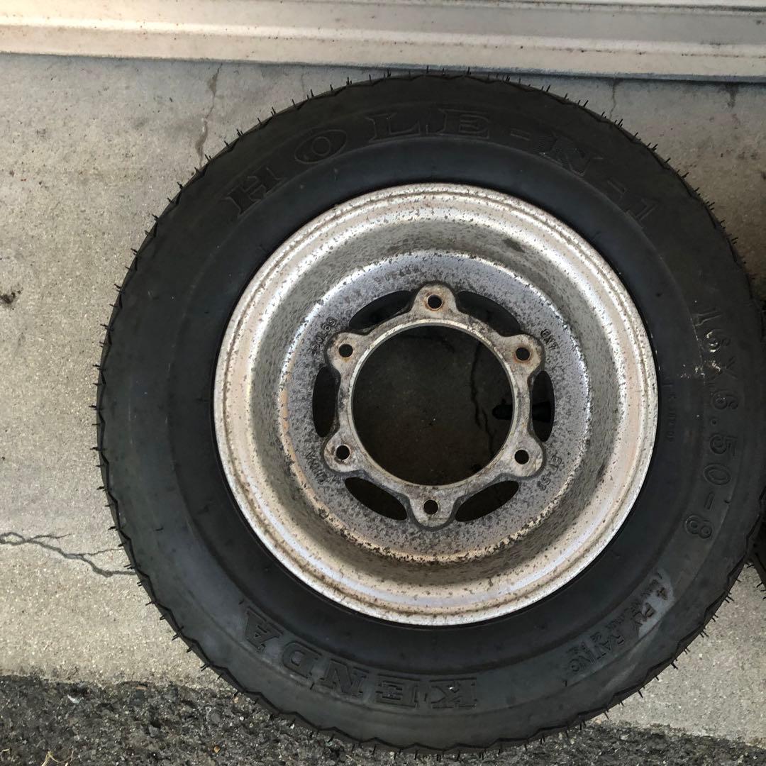 送料込み☆HONDA2サイクルジャイロ 8インチ 6穴ポン付けリア