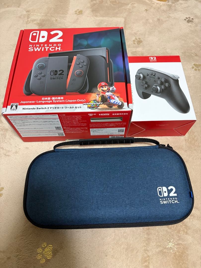 Nintendo Switch2　本体　プロコン　キャリングケース　SDカード Nintendo Switch2専用キャリングケース ガラスフィルムセット 保護