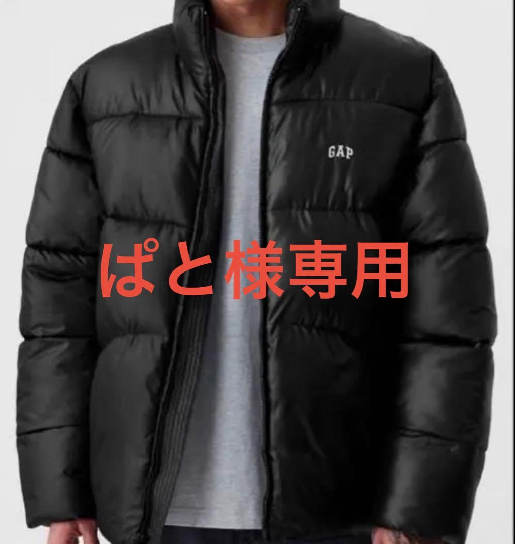 【ぱと】GAP ダウンジャケット パファージャケット ブラック Mサイズ GAP（ギャップ）の「ヴィーガンレザー クロップド ヘビーウェイト