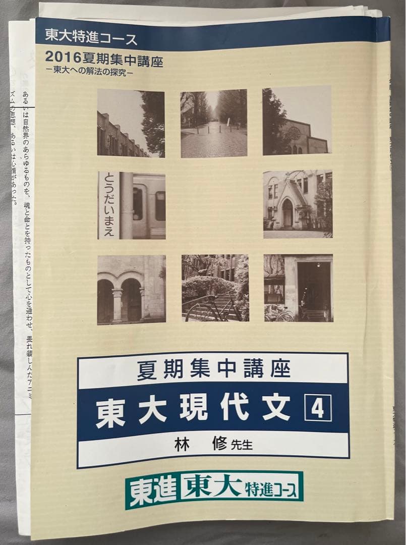 非売品・林修クラス】東進東大特進 東大現代文 夏期講習 テストゼミ3