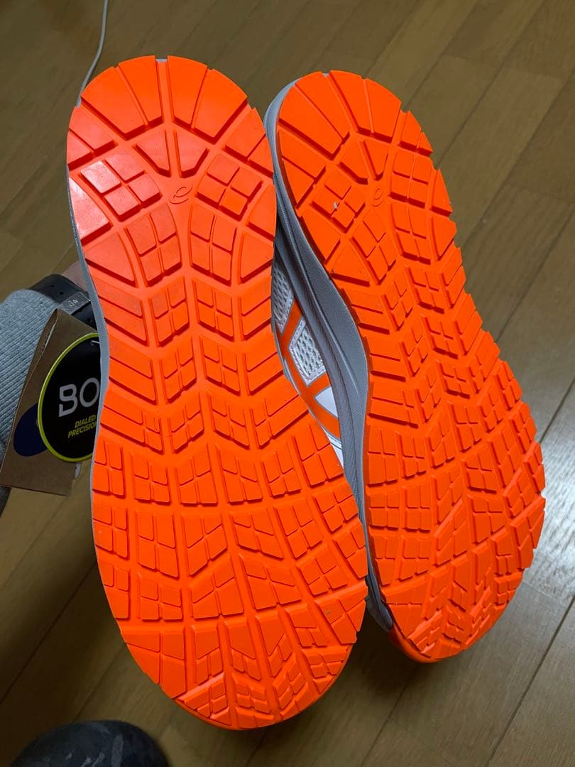 asics BOAシステム安全靴 26.5cm ホワイト/オレンジ