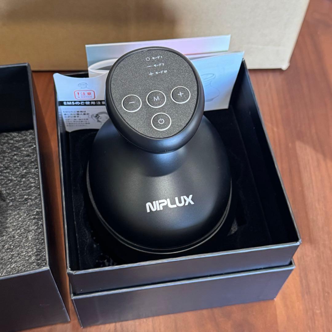NIPLUX マッサージ器 ブラック NIPLUX マッサージガン マッサージ器 NIPLUX FASCIALAX マッサージ 筋