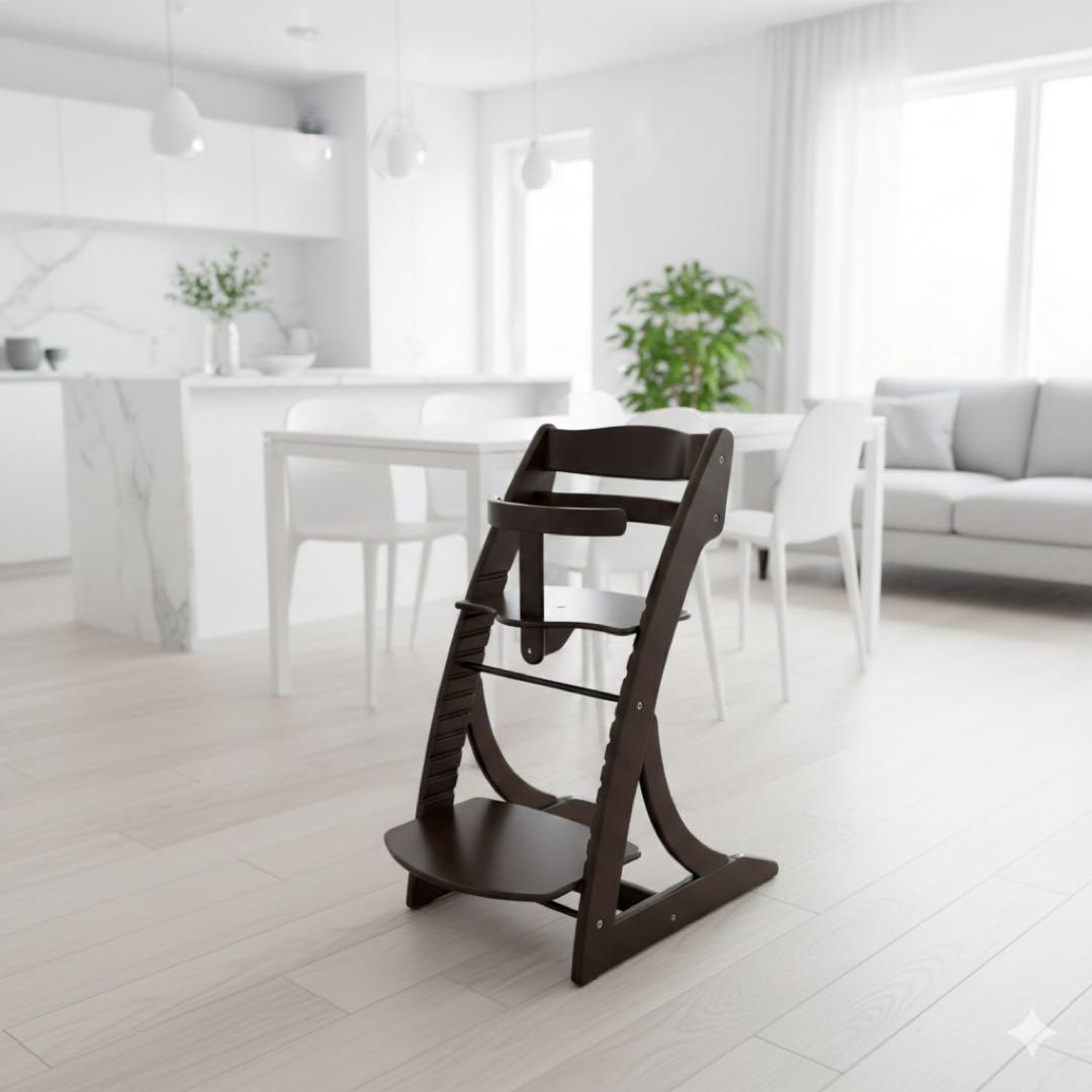 大和屋 すくすくスリム フィットチェア ガード付 ダークブラウン