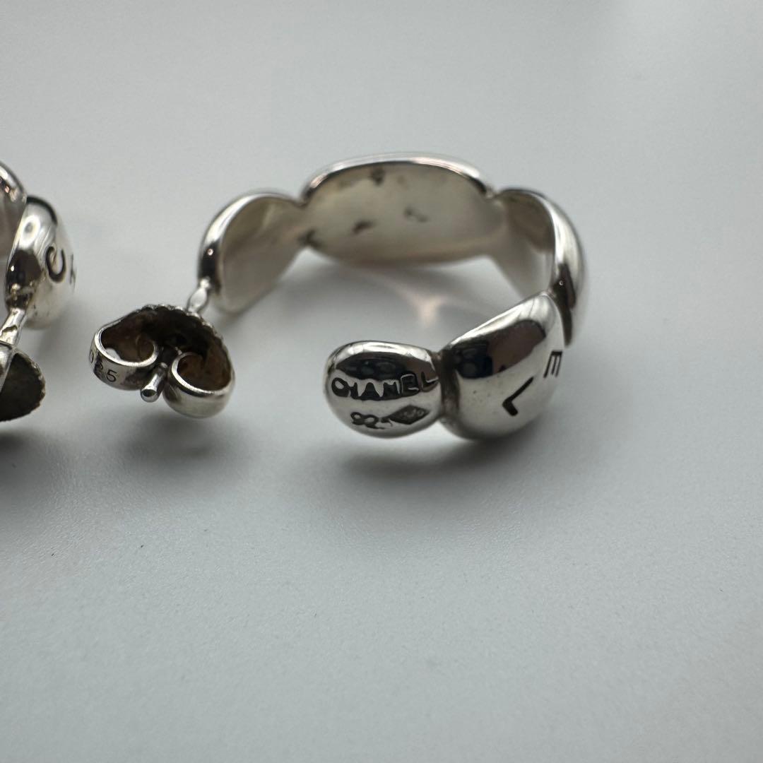 美品 希少】CHANEL シャネル フープピアス シルバー925 正規品 - メルカリ
