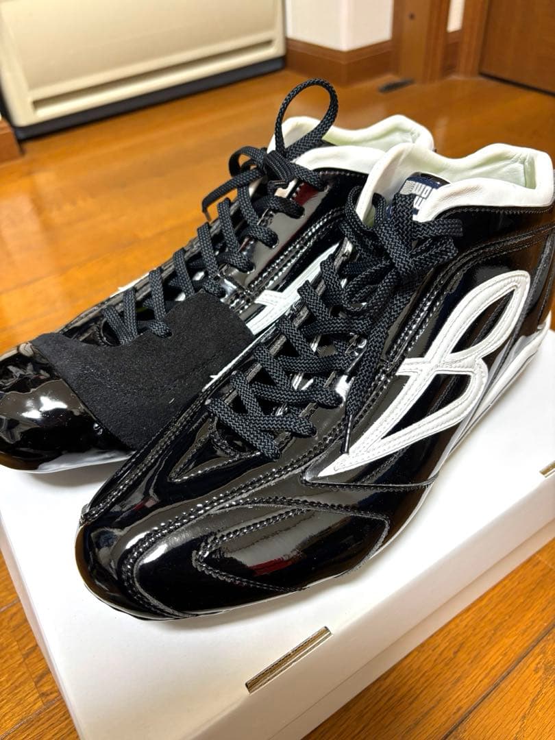 一般非売品ビモロスパイク ブラック/ホワイト スパイクシューズ 28.0 袋付き BEMOLO スパイク |