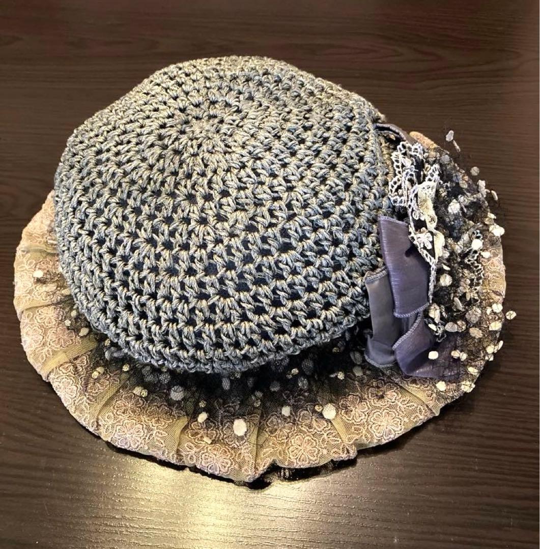 ユキコ ハセガワ 長谷川夕起子】〜創作帽子〜 ハット 帽子 カーキ