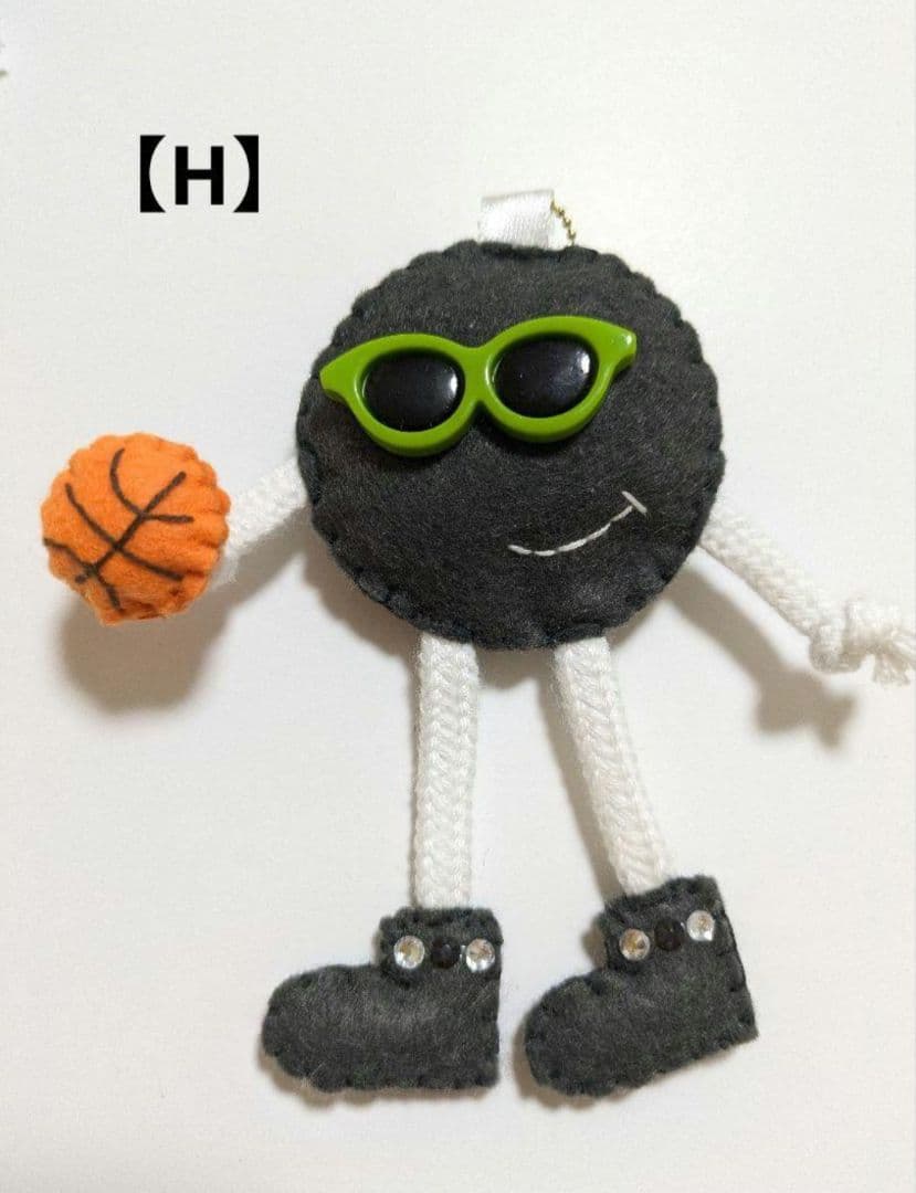 完成品☆ハンドメイド バスケットボール フェルト お守り 部活お守り7