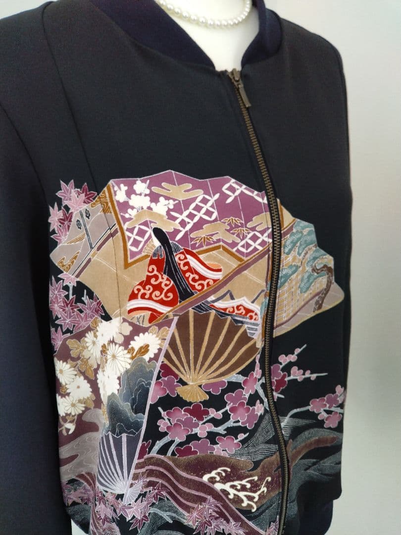 着物リメイク スカジャン、ブルゾン - メルカリ