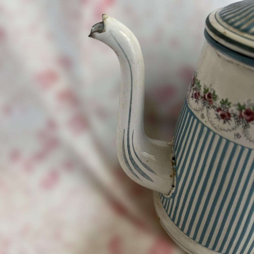 ローズバンド アンティーク花柄ポット