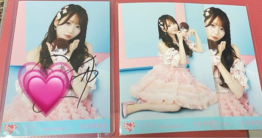 イコラブ 大谷映美里 モーリーファンタジー 生写真 直筆 野口 佐々木