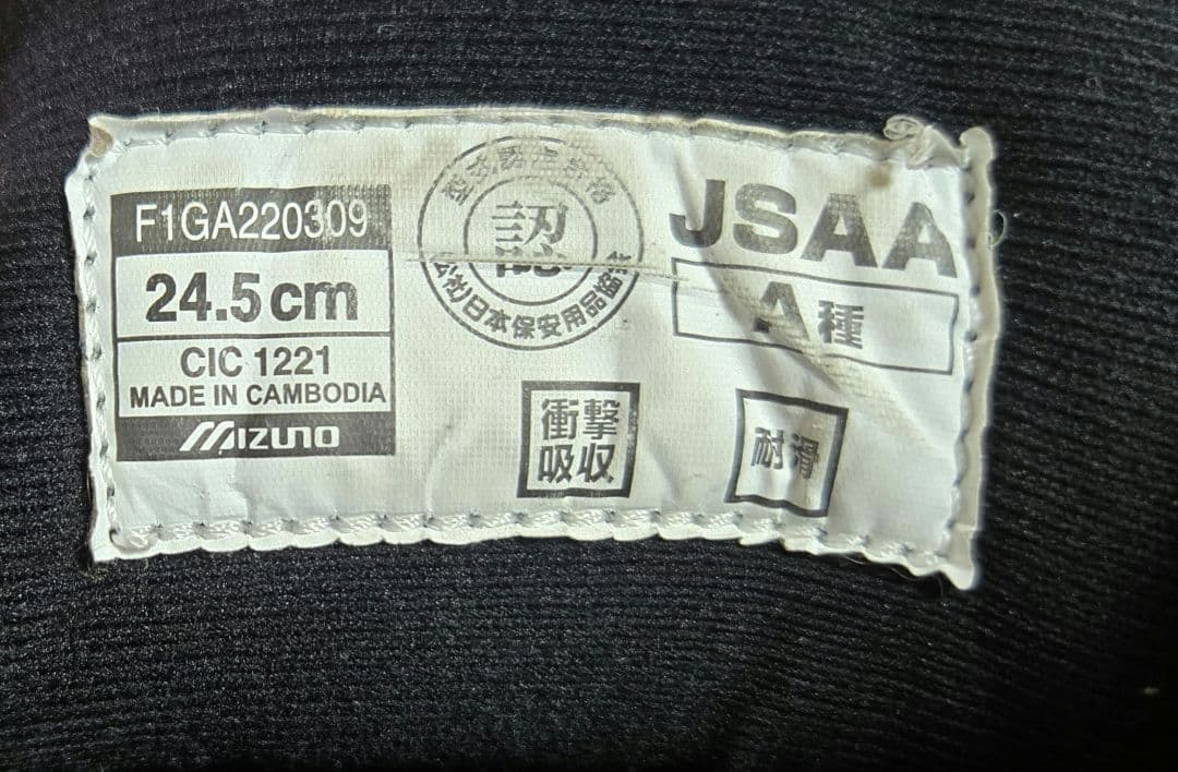 ​【即購入&値引OK】MIZUNO 安全靴 24.5cm Boaダイヤル式