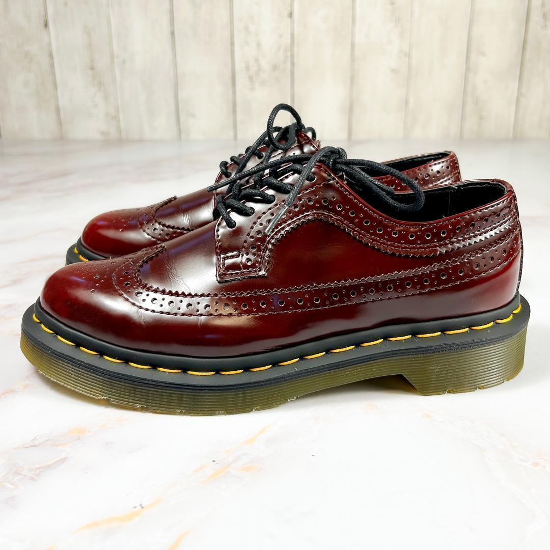 美品】ドクターマーチン ウィングチップシューズ ビーガンレザー UK3