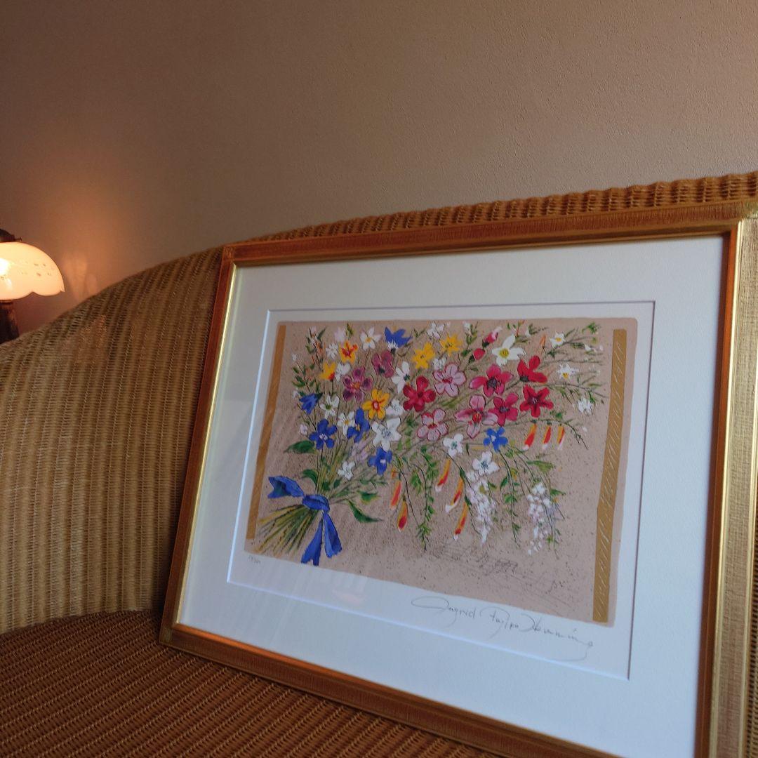 フジコ・ヘミング フジ子ヘミング リトグラフ 版画 花束 - メルカリ