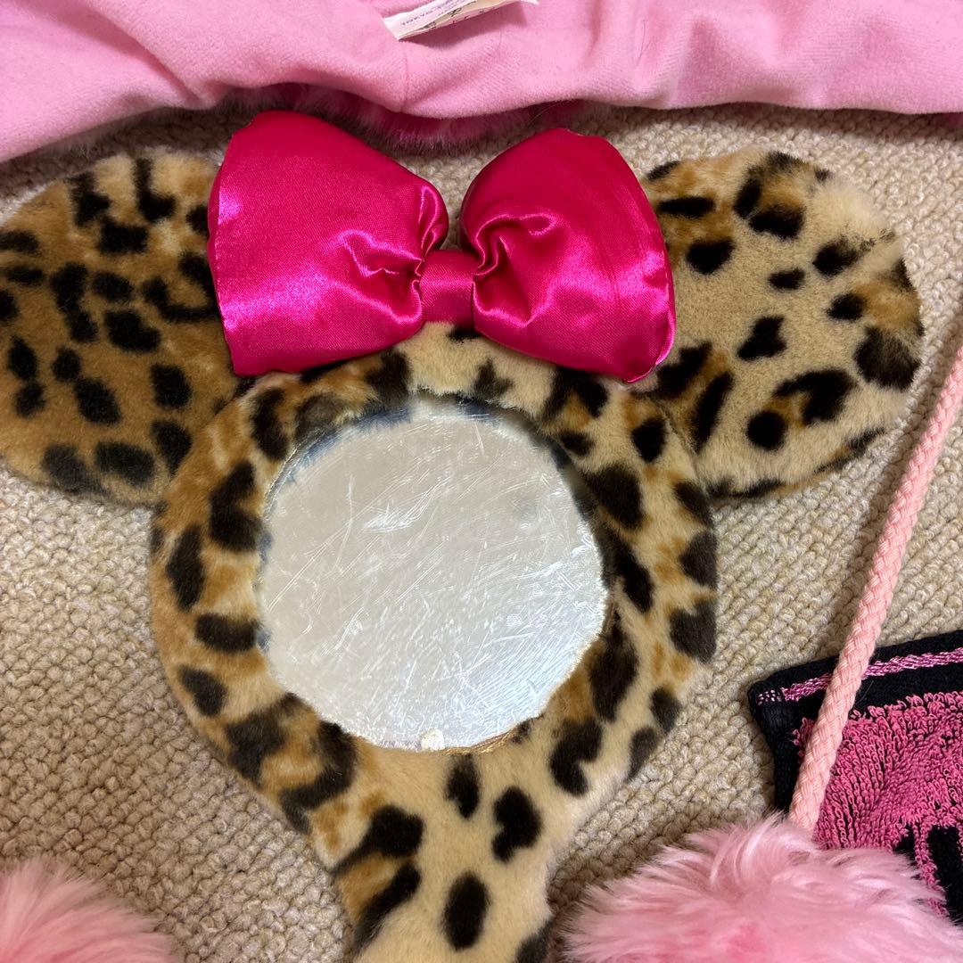 ミニーマウス ヒョウ柄カチューシャ・ファンキャップ - メルカリ