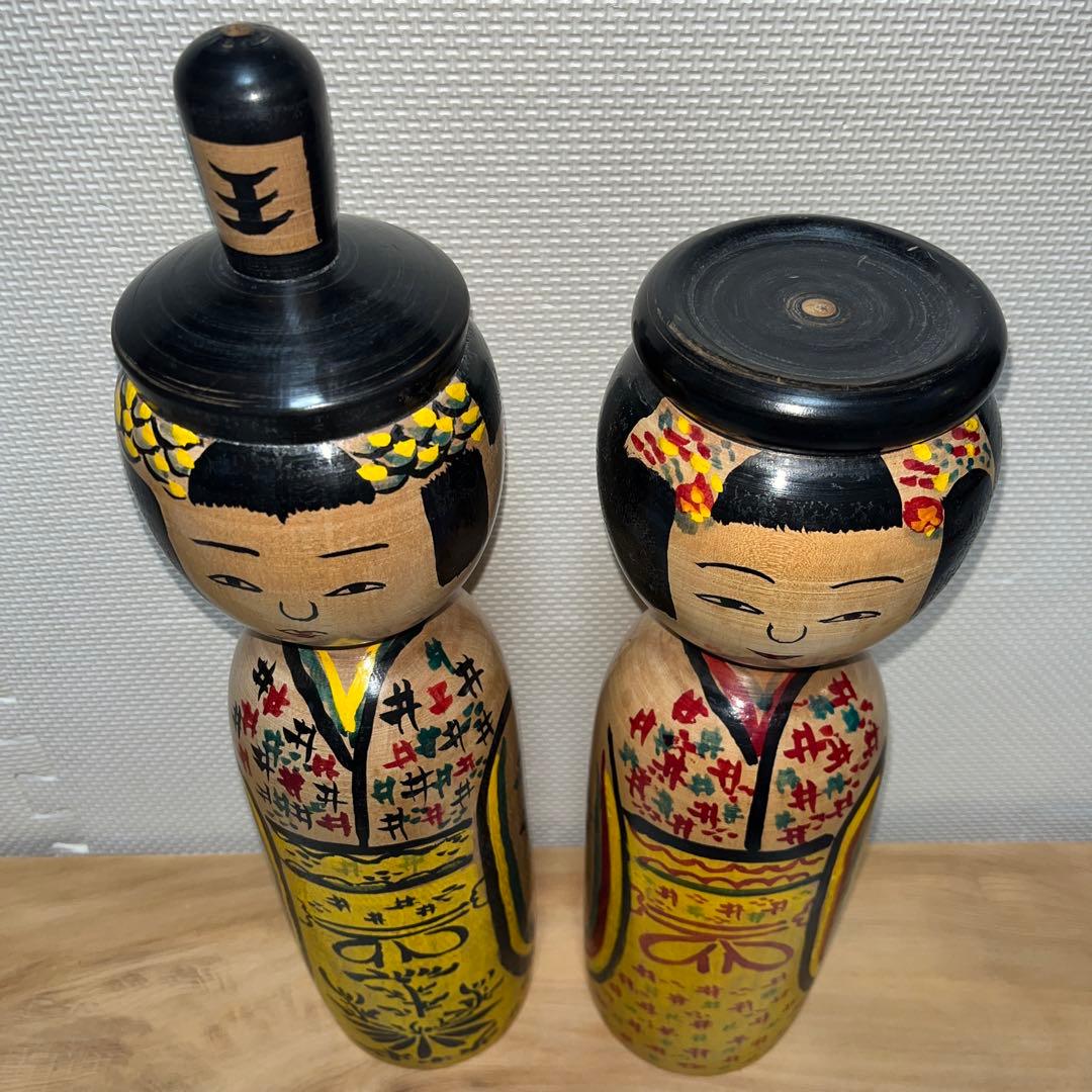 木地山こけし ⭕️超レア夫婦(女男)こけし 現代の名工 小椋久太郎 伝統