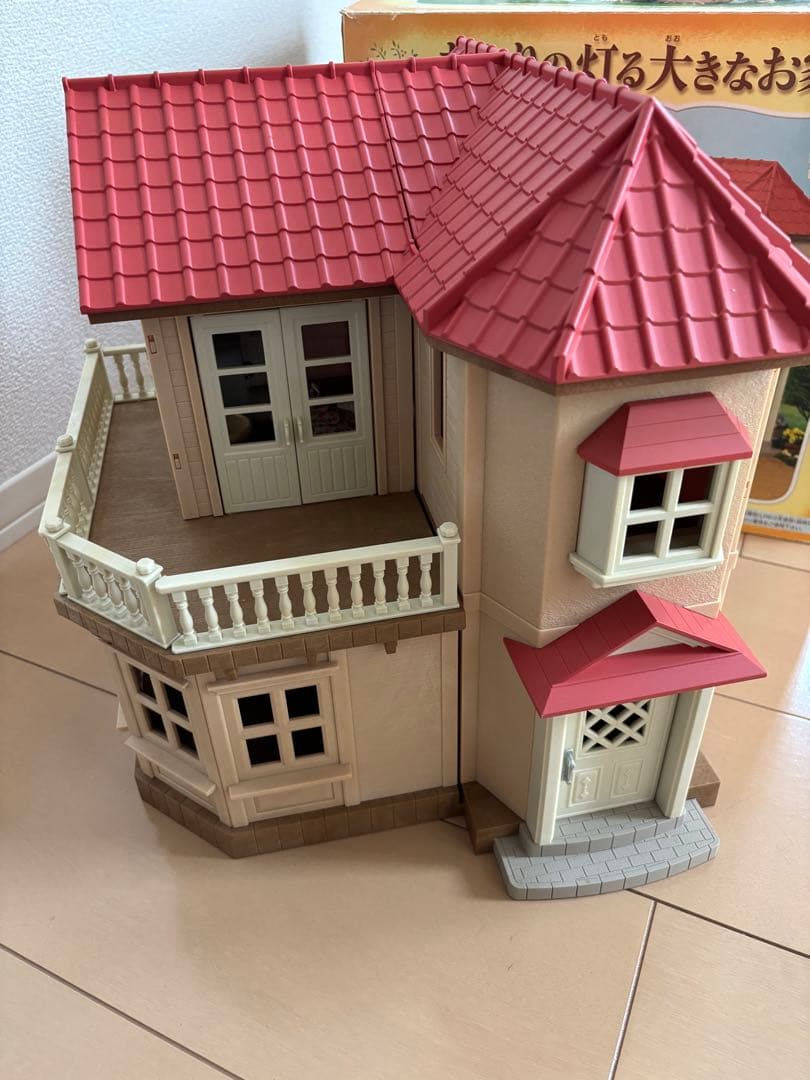 シルバニアファミリー あかりの灯る大きなお家 (廃盤) 家具一式つき