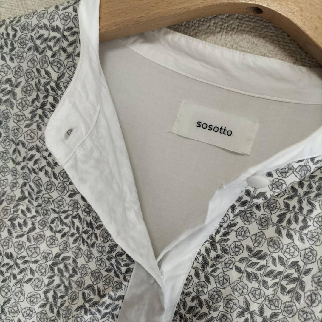 SOSOTTO ソソット リバティプリントフラシブラウス スリーピングローズ
