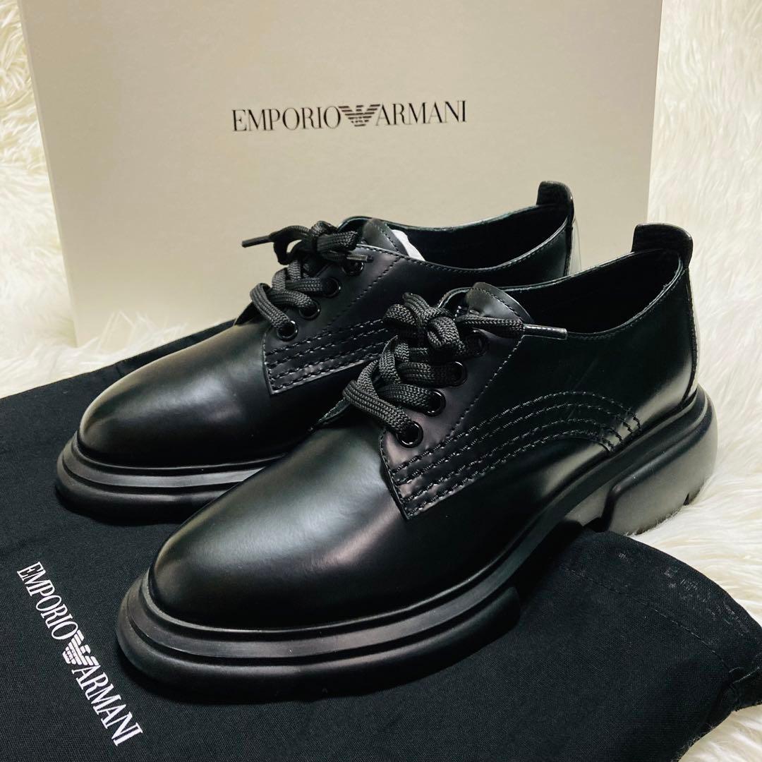 エンポリオアルマー二　UK4 ブラック　プラットフォーム　シューズ　厚底　23㎝ エンポリオアルマー二 UK4 ブラック プラットフォーム シューズ 厚底