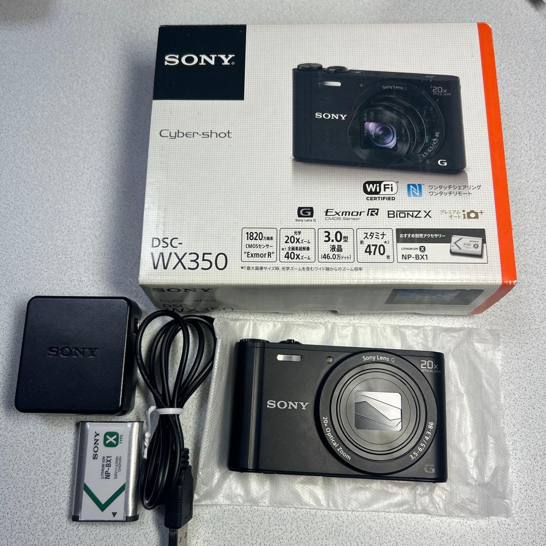SONY Cyber-shot DSC-WX350 ブラック　箱付 Amazon.com : Sony DSCWX350 18 MP Digital Camera (Black) : Electronics