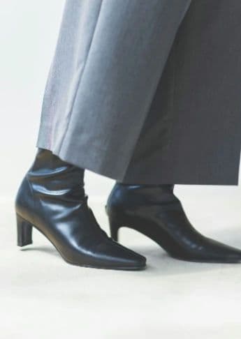 【新品】COHINA　コヒナ　ショートブーツ セットバックスクエアトゥショートブーツ | 小柄・低身長女性向け