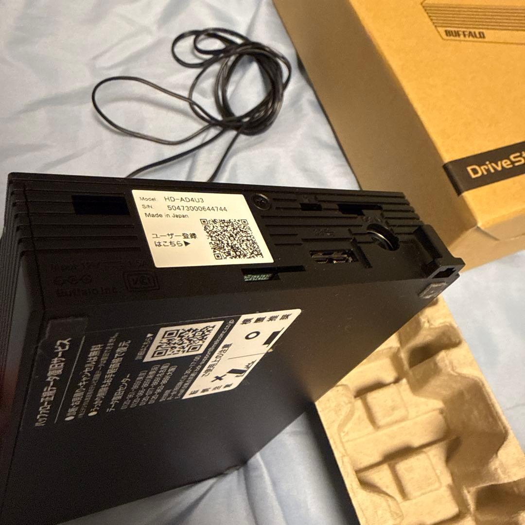 外付けハードディスク・ドライブ BUFFALO DriveStation HD-AD4U3 4.0TB HDD