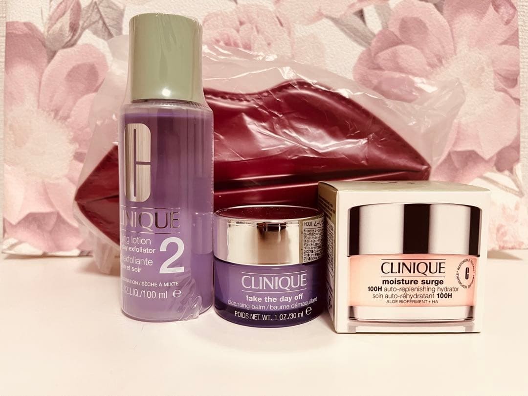 クリニーク　クラリフィングローション ジェルクリーム　クレンジングバーム　ポーチ クリニーク クラリフィングローション ジェルクリーム クレンジング