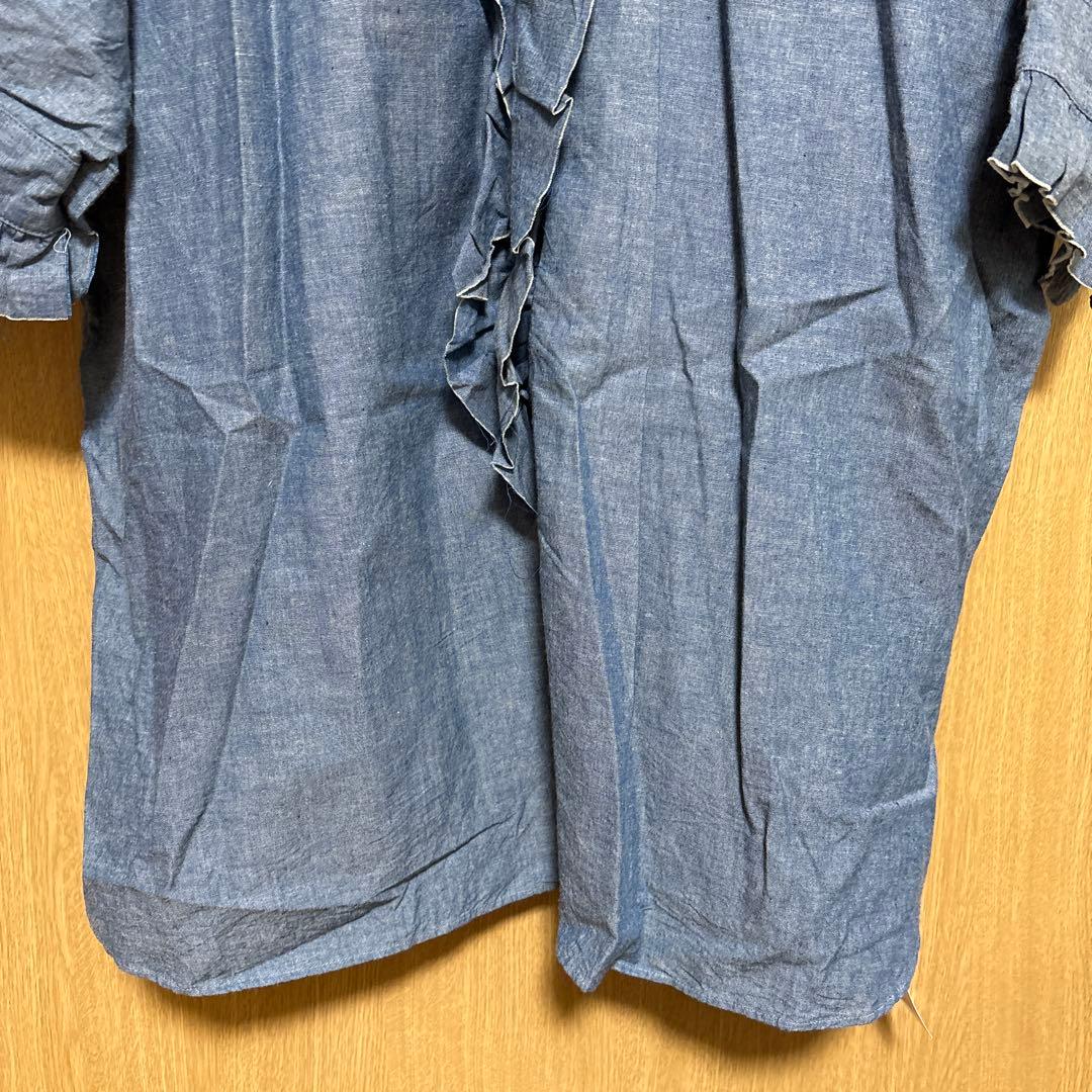 dahl'ia フリル付きダークブルー長袖シャツ - メルカリ