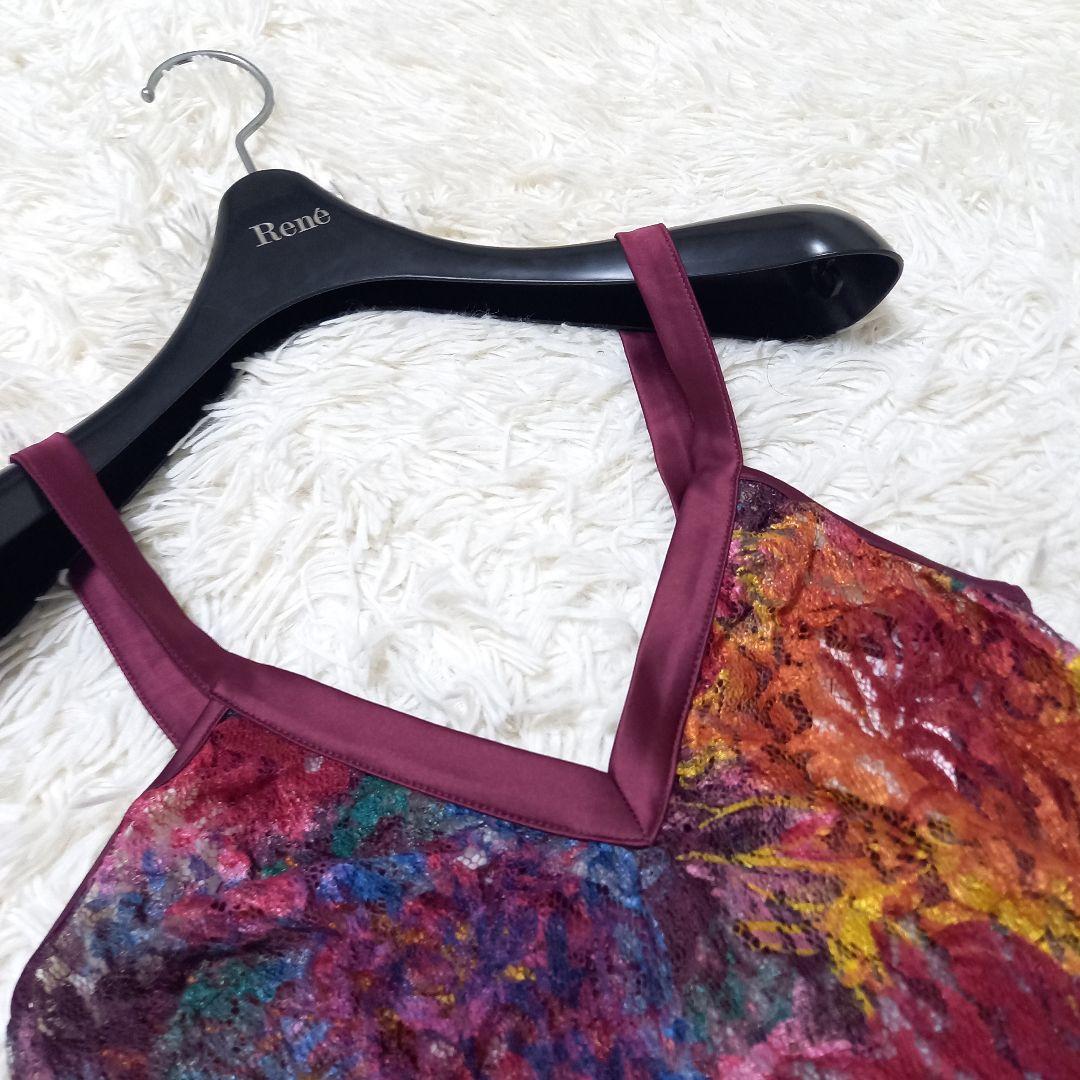 ○良品○ ドルチェ&ガッバーナ D&G キャミソール 花柄 レース マルチカラー