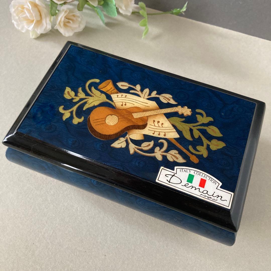 イタリア ドマン オルゴール［象嵌細工］ブルー - メルカリ