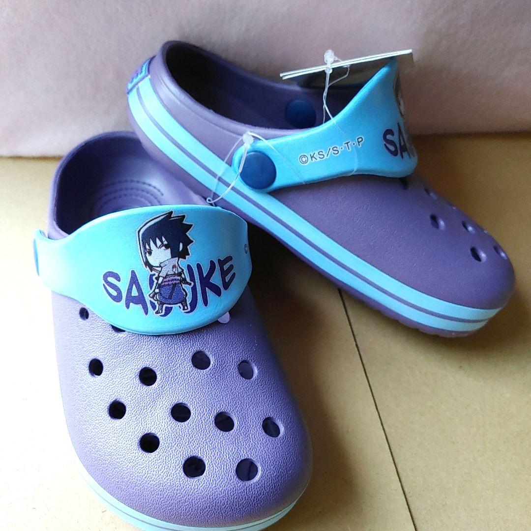 18cm NARUTO サスケ キャラクターEVAサンダル キッズ クロックス風