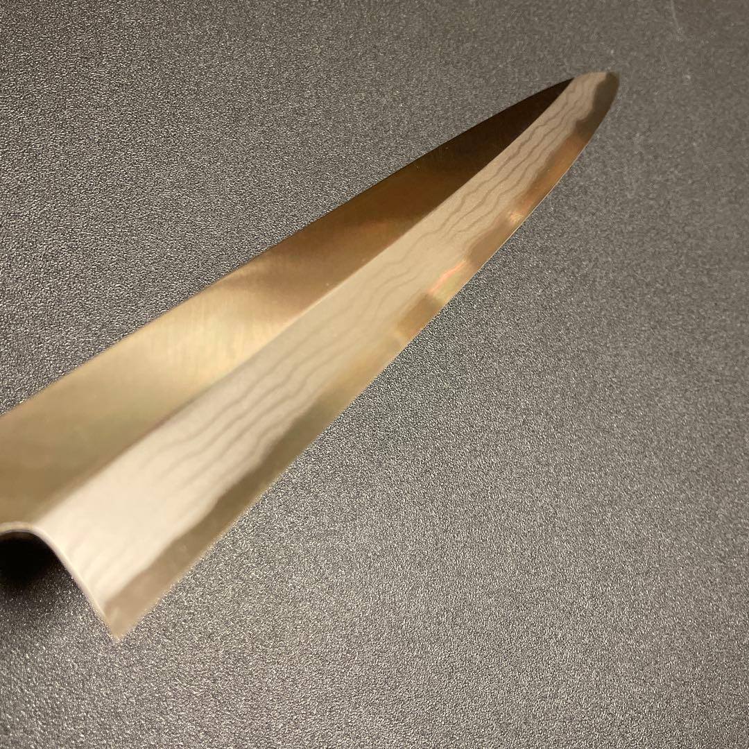 刺身包丁 積層 白ニ鋼 柳刃 8寸 刃渡り 約243mm 黒檀八角柄 - メルカリ