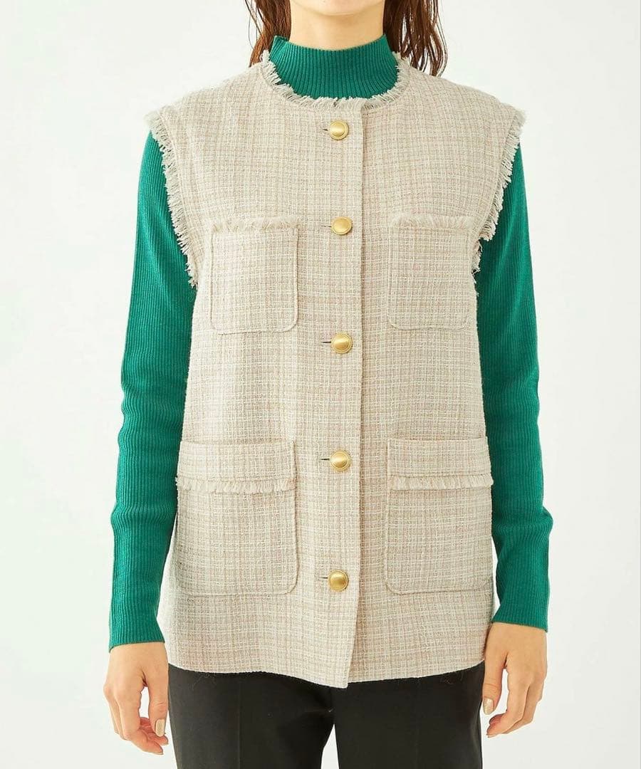 新品【green label relaxing】ツイード2WAY ジレジャケット - メルカリ