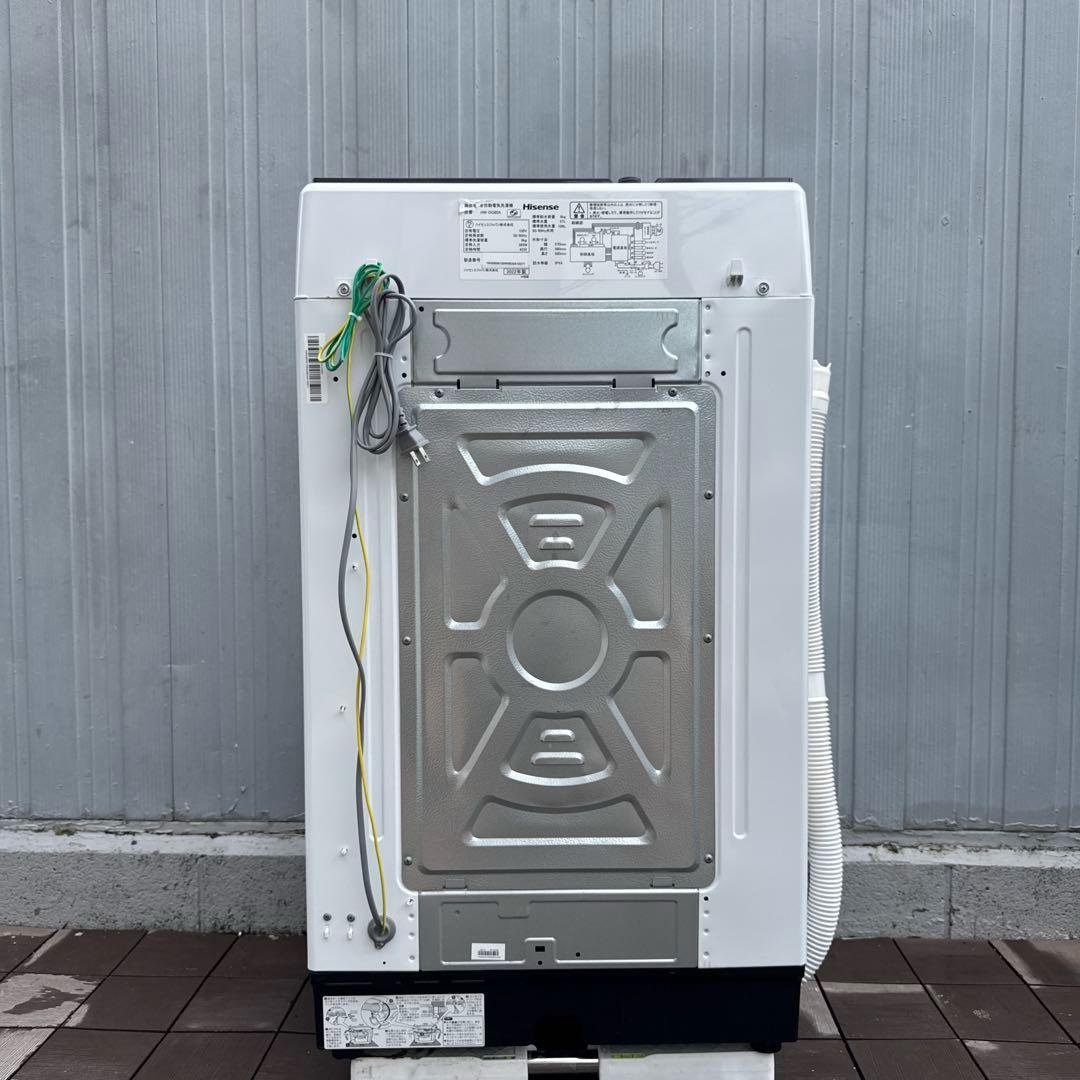 Hisense 2022年製 洗濯機 8.0kg スタイリッシュ ガラストップ