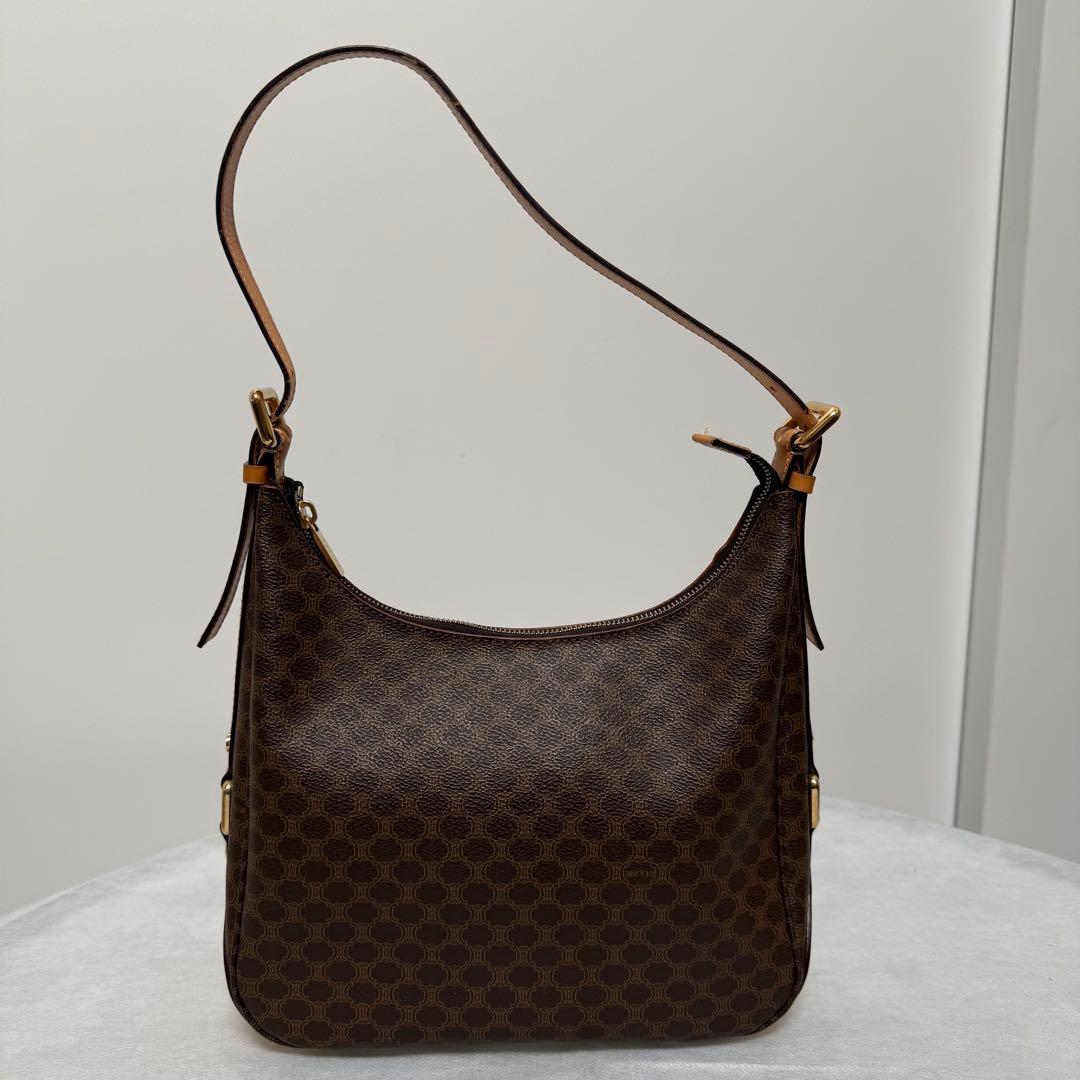 CELINE セリーヌ　マカダム柄　ホーボー　ワンショルダーバッグ セリーヌ CELINE マカダム柄 ワンショルダー レザー ショルダーバッグ