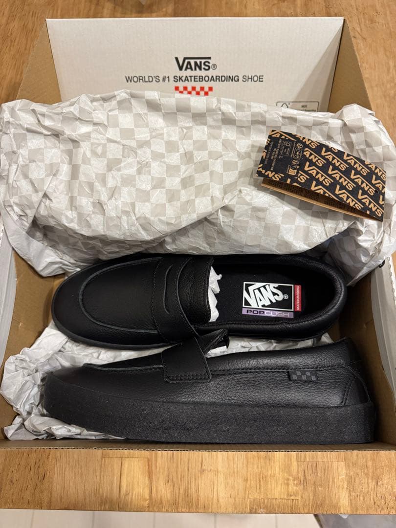 新品VANS スケートローファー　BLACK 25.5cm