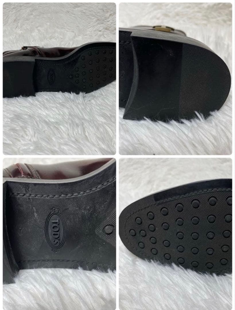 【美品】トッズ　タイムレス サイドジップブーツ　ボルドー 36.5 23.5cm