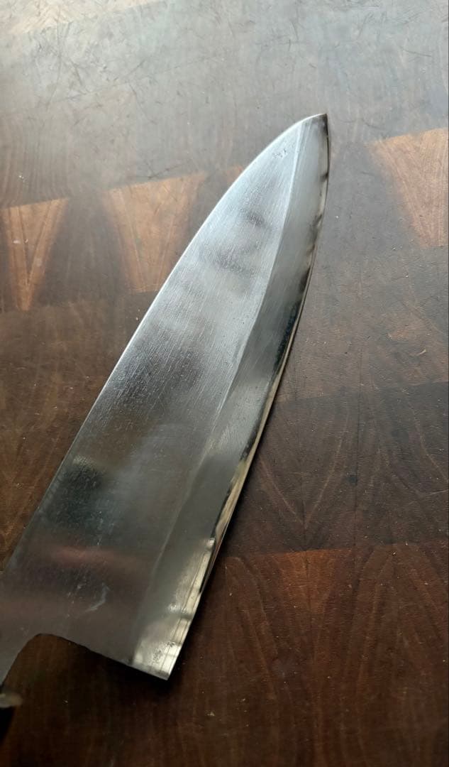 築地 正本 霞 出刃 210mm 7寸 包丁 和包丁 本職 白鋼