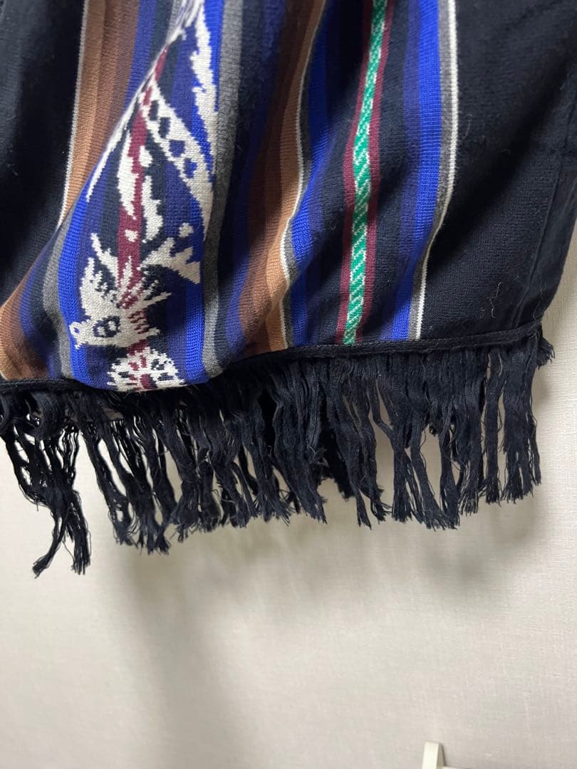 sacai ネイティブ柄 パーカーチュニック ニットワンピース ナバホ