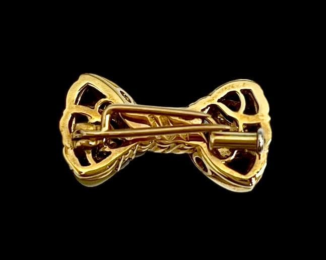 BVLGARI ブルガリ リボン シェル ブローチ K18