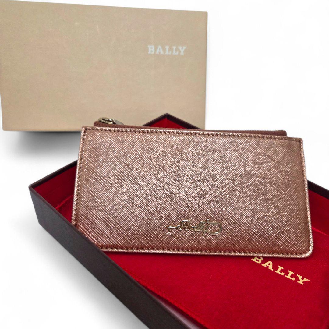 BALLY カードケース キーリング付 ブラウンゴールド 箱付き - メルカリ
