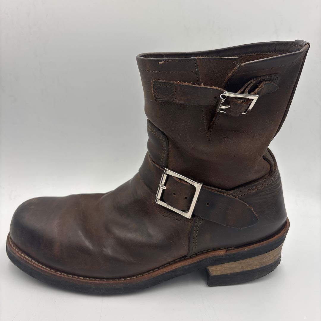 ホーキンス ショート エンジニアブーツ【26.5cm】ブラウン スチールトゥ