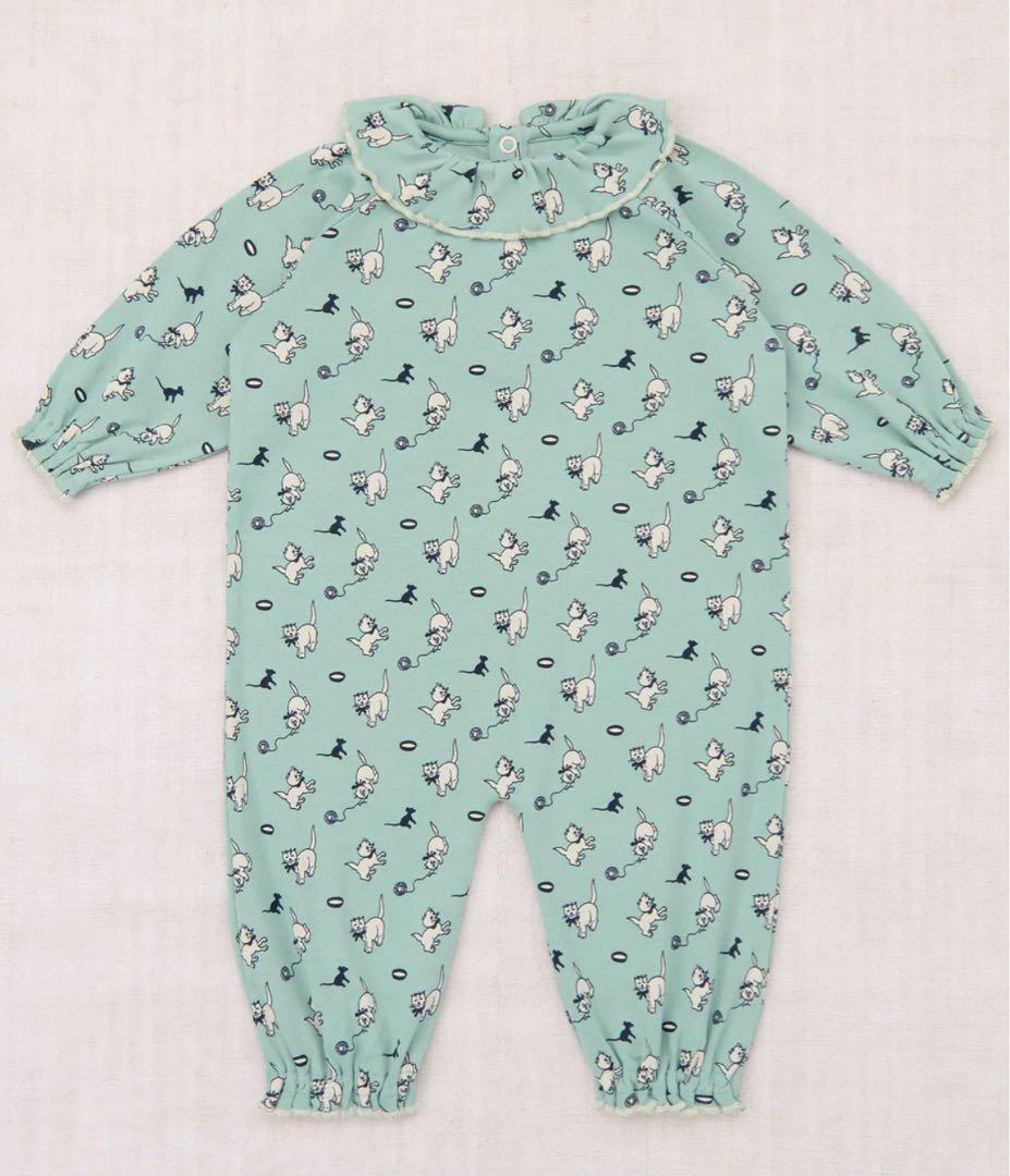 misha&puff pierrot onesie sage 猫 0-3m - メルカリ