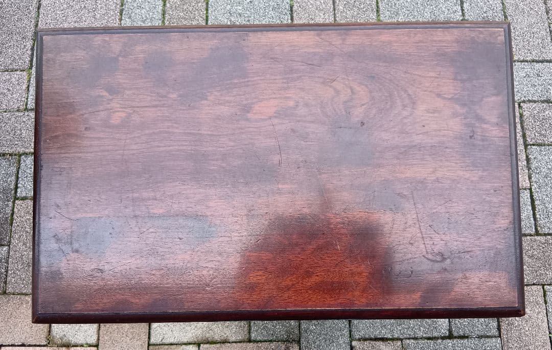 アンティーク 大正時代か昭和初期のオルガンのイス 木製 透かし彫