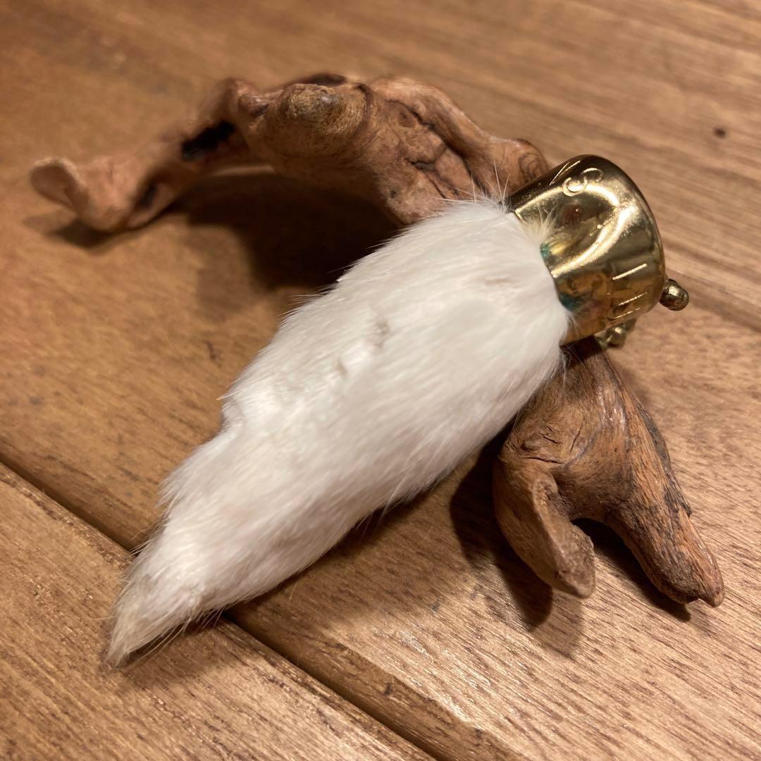 USA製 ビンテージラビットフットキーチェーン ラッキーチャーム