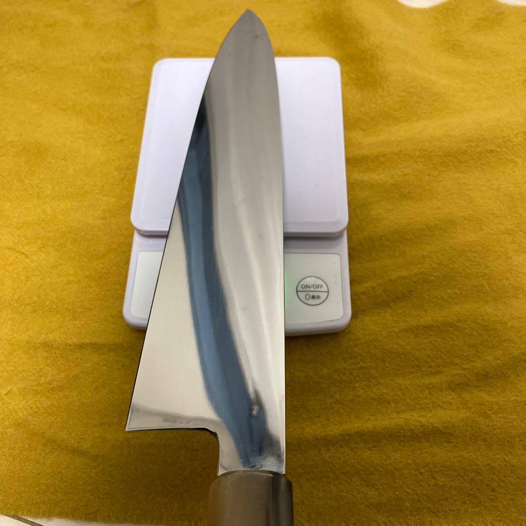 メ*0様 ①全鏡面 銀三 本焼 伝統工芸士 山塚氏 9寸牛刀 準未使用 木鞘