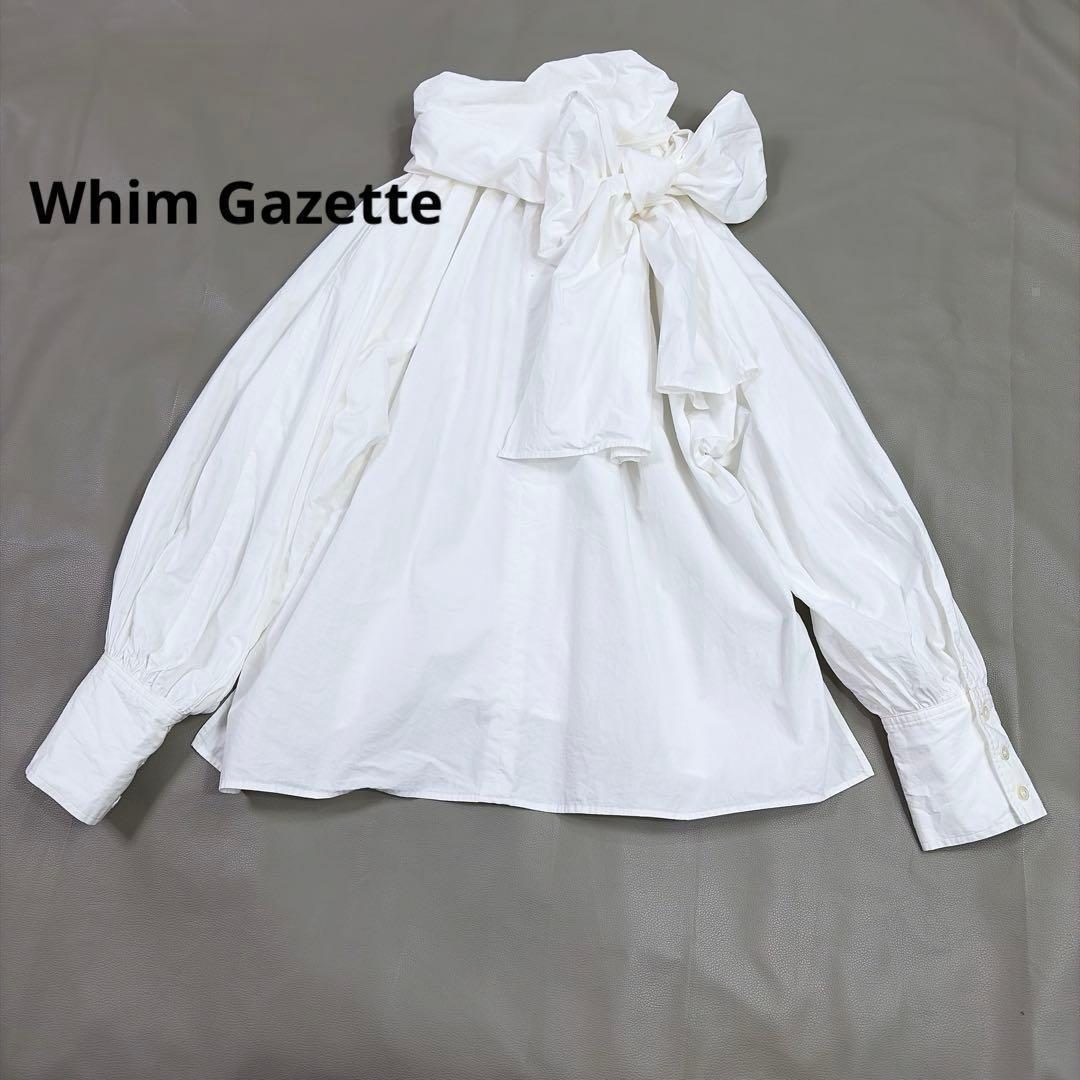 Whim Gazette ウィムガゼット ボウタイドルマンブラウス ホワイト Ｆ Whim Gazette(ウィム ガゼット)のボウタイドルマンブラウス通販