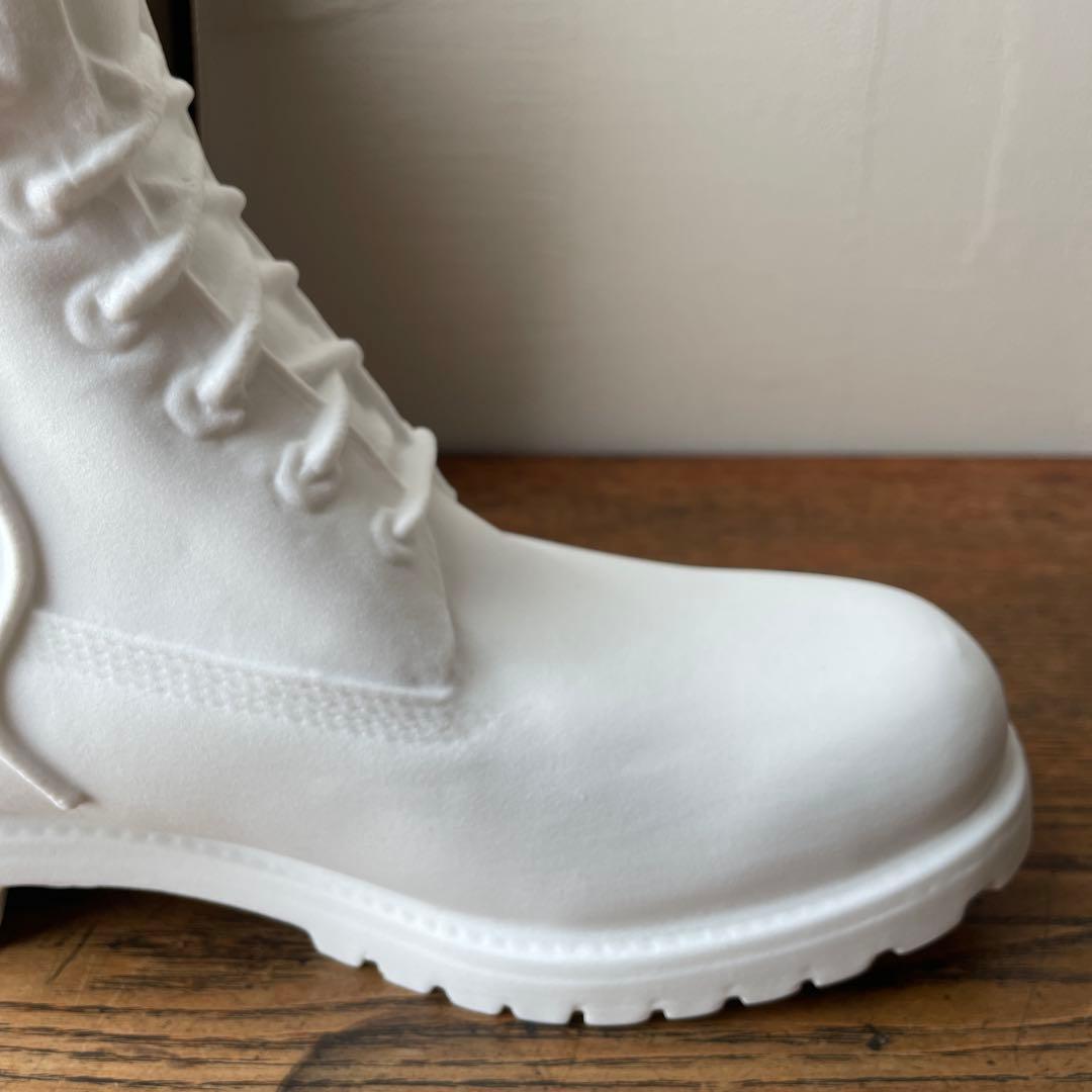 ティンバーランド オリジナル イエローブーツ オブジェ 花瓶 陶器 白