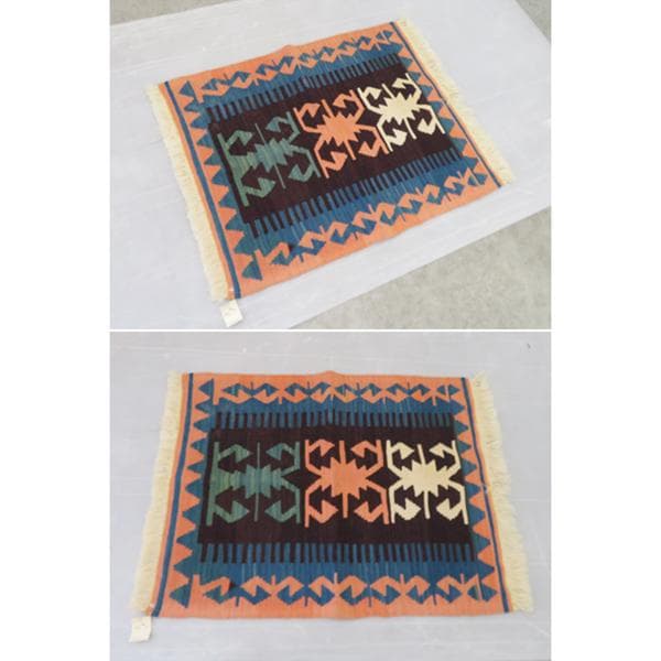 デッドストック□キリム□トルコ製□絨毯□ウール□手織り□平織り□