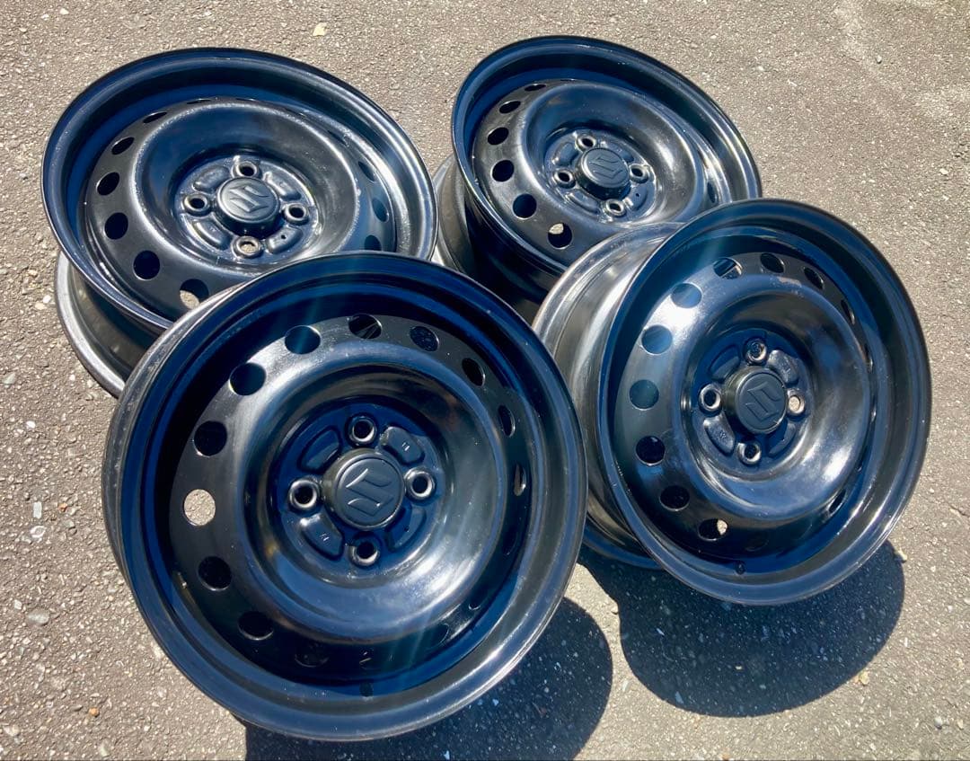 12/16まで値引きA ワイドリム 6J 14インチ鉄ホイールA+B合わせ4本