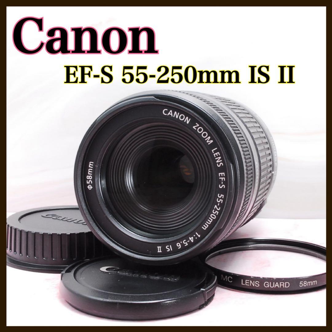 望遠レンズ✨Canon EF-S 55-250mm IS II✨手ぶれ補正付き 新品級☘️Canon EF-S 55-250mm IS II 純正望遠 手振れ補正 - メルカリ